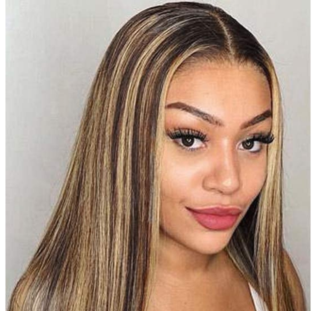 30" Synthetic Lace Front Wigs Highlights Ombre